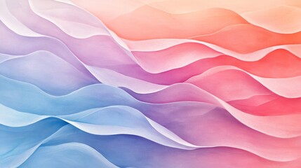 Obraz premium Abstract artwork depicting flowing waves in a gradient of colors