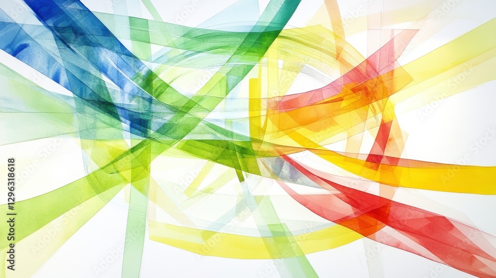 Poster dynamic patterns with natural light on white background