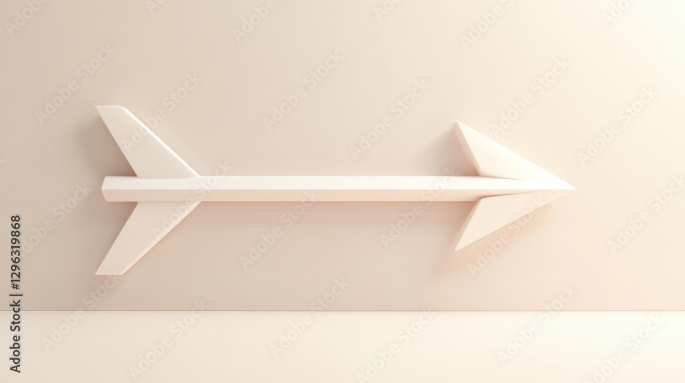Poster simple elegant 3d arrow design with smooth matte finish