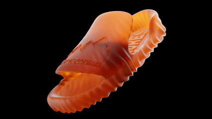 Chancleta de goma translucida 