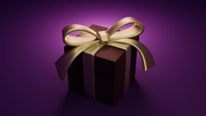 caja de regalo con un lazito dorado