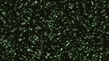 Festive background - green stars on a black background, for Christmas and new year