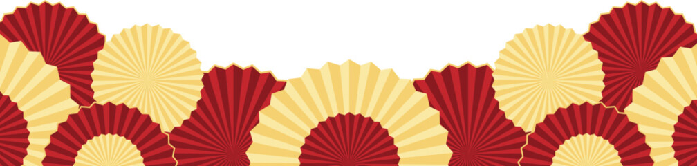 Lunar New Year Ornament Footer Border