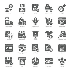 Sales Offer Icon pack for your website, mobile, presentation, and logo design. Sales Offer Icon solid design. Vector graphics illustration and editable stroke.