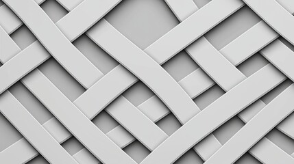 A textured white background featuring layered geometric triangles and glossy white and grey squares forms the basis of this abstract tech banner design, incorporating graphic design elements and