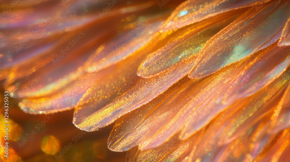 Poster intricate patterns and colors of a butterfly wing macro photography