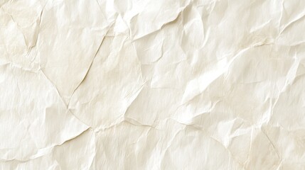 Fototapeta premium A Close Up View Of Crumpled White Paper Texture