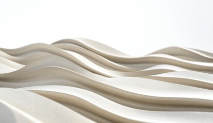 Obraz premium Abstract Soft Waves in Neutral Tones on a Light Background