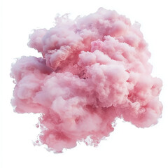 Pink Cloud &ndash; Isolated on White Background