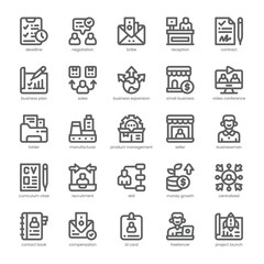 Business Deal Icon pack for your website, mobile, presentation, and logo design. Business Deal Icon outline design. Vector graphics illustration and editable stroke.
