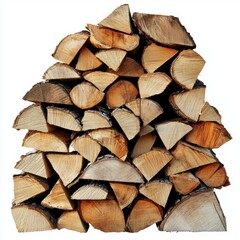 Fototapeta premium Stacked Firewood Logs in a Neat Arrangement for Cozy Atmosphere
