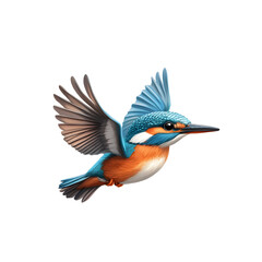 Obraz premium tiny kingfisher diving