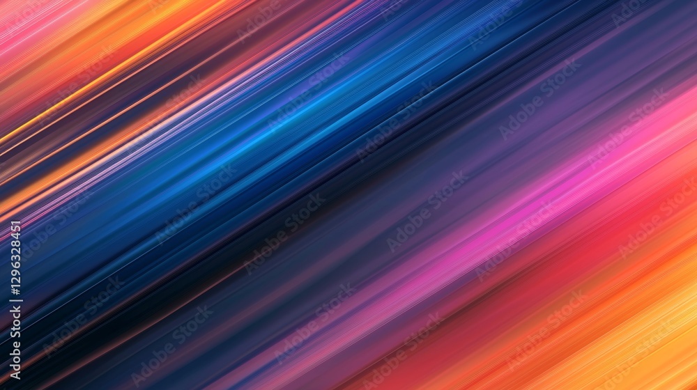 Poster colorful spectrum background with neon light stripes and an abstract motion blurred rainbow color gr