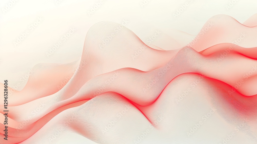 Poster abstract artwork depicting flowing lines creating subtle curved shapes