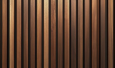Fototapeta premium Dark Brown Vertical Wood Paneling Texture Background