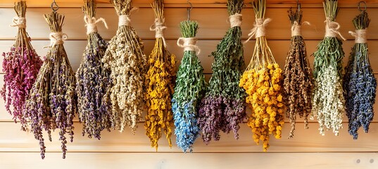 _Dried_flowers_and_herbs in the wall.