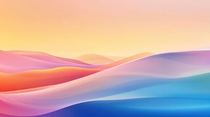 Pastel hills sunset landscape, serene background, website design