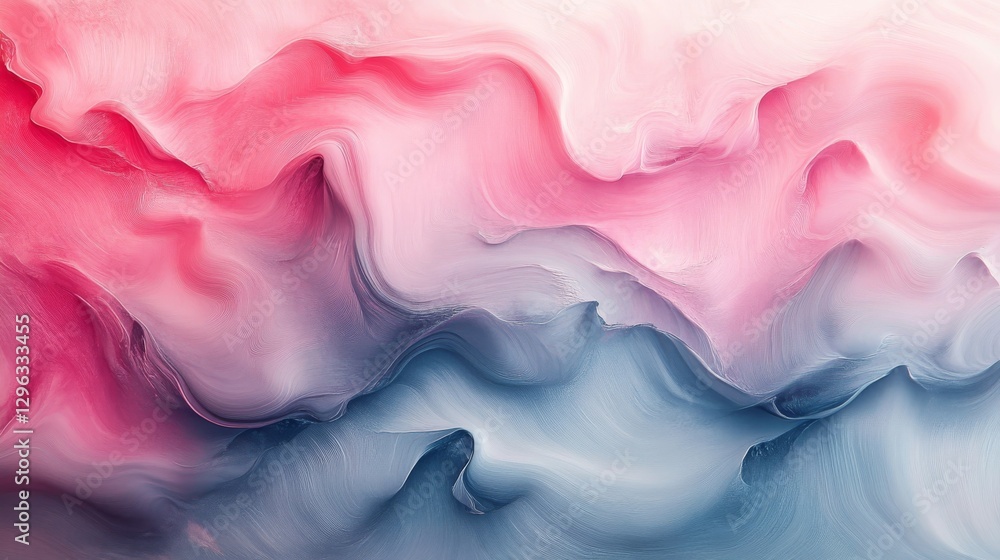 Poster pink and blue swirls create beautiful soft abstract gradient patterns