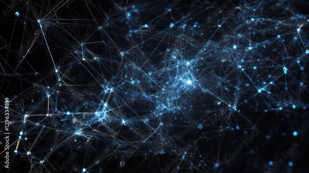 Poster abstract network connections, digital data flow, technology background