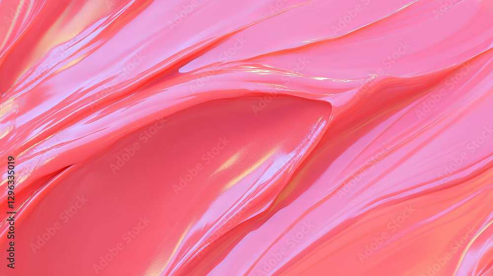 Poster abstract interpretation of makeup flow in vibrant colors for creative design