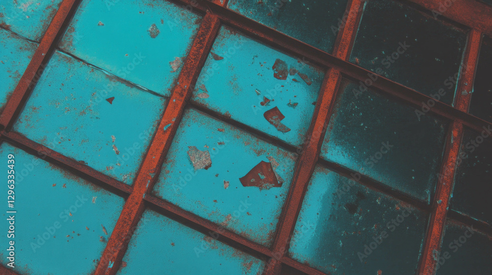 Poster rustic abandoned factory texture with broken glass for industrial design