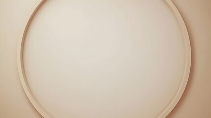Cream Colored Oval Shape Design on a Beige Background