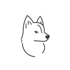 Minimalist Line Art Fox Head: Elegant, Simple, and Captivating Design. Perfect for Branding or Decoration.