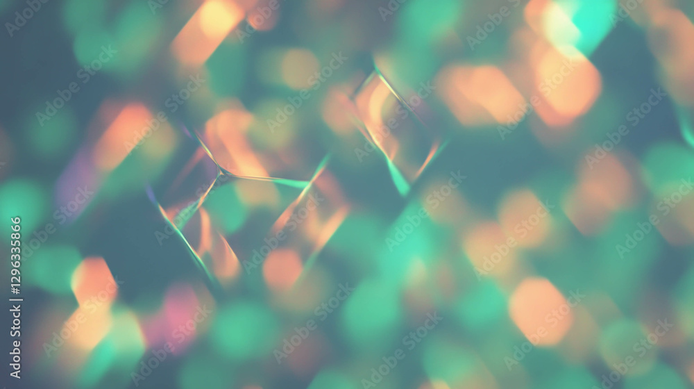 Poster Abstract geometric background with blurred edges for modern design