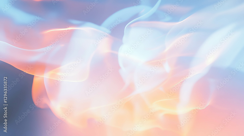 Poster Ethereal swirls and soft color blends in abstract composition for design projects