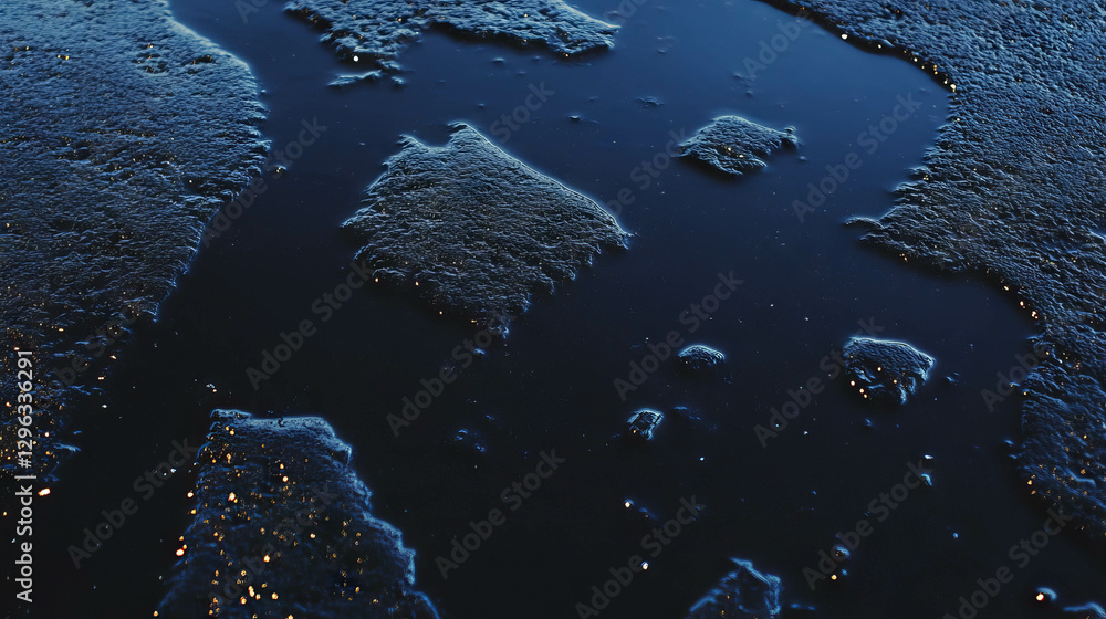 Poster asphalt surface with oil stains texture for design background