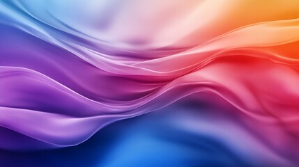 Colorful Abstract Fabric Waves - Vibrant abstract of flowing fabric in shades of blue, purple, pink, and orange. Perfect for backgrounds or design projects