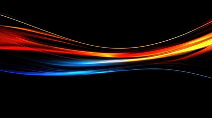 Abstract fiery wave, dark background, energy, design