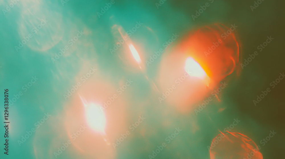 Poster Abstract background with blurred lights and lens flare effect for creative design