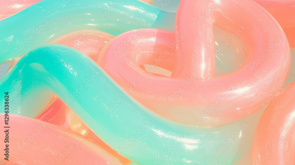 Aufkleber Abstract background with colorful bouncy rubber texture for design and creativity