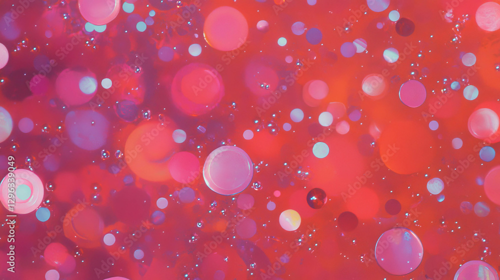 Poster Vibrant abstract background with brightly colored button texture for creative design