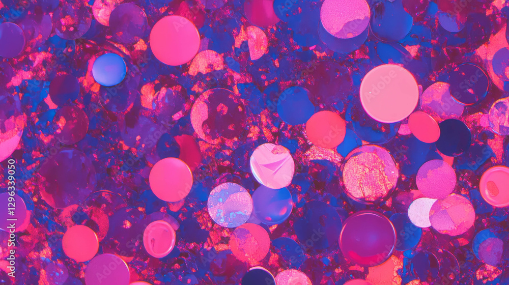 Poster vibrant buttons texture background with brightly colored circles for creative design