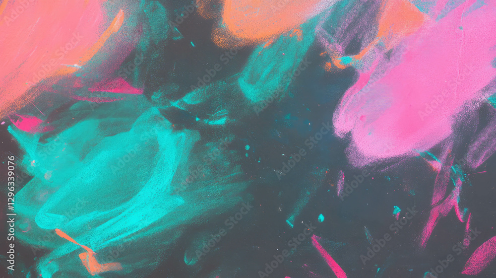 Poster vivid chalk drawing background for creative design and text overlay
