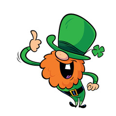 Vector illustration of cartoon leprechaun