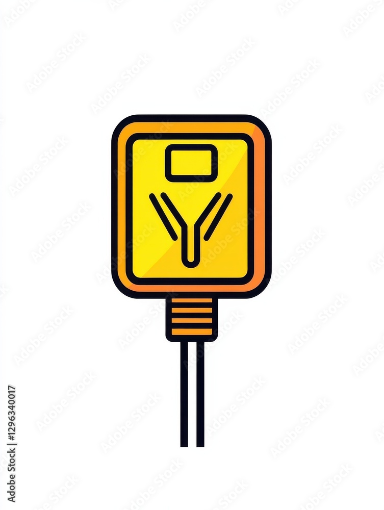 Poster electric plug vector line icon isolated on white background. electric plug line icon for infographic