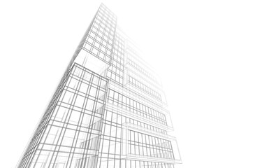 Fototapeta premium modern office building 3d rendering