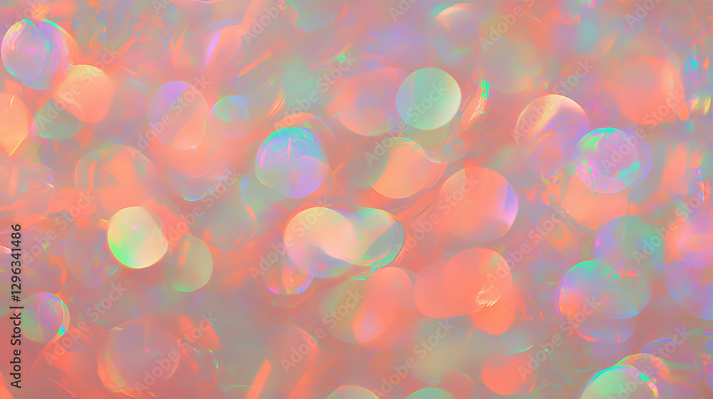Poster iridescent bubble texture background with vivid reflections for design and decor