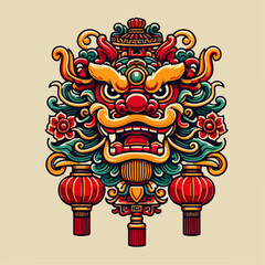 Fototapeta premium chinese style dragon