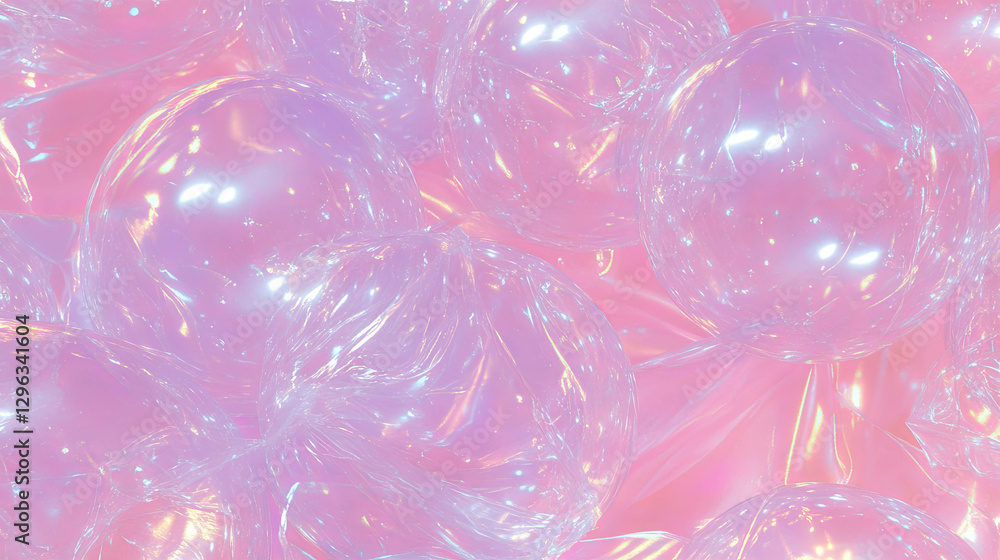 Poster iridescent bubble wrap texture background for creative design