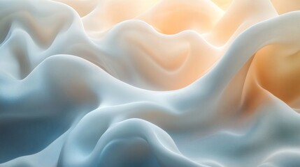 Obraz premium Abstract digital illustration of smooth flowing fluid forms