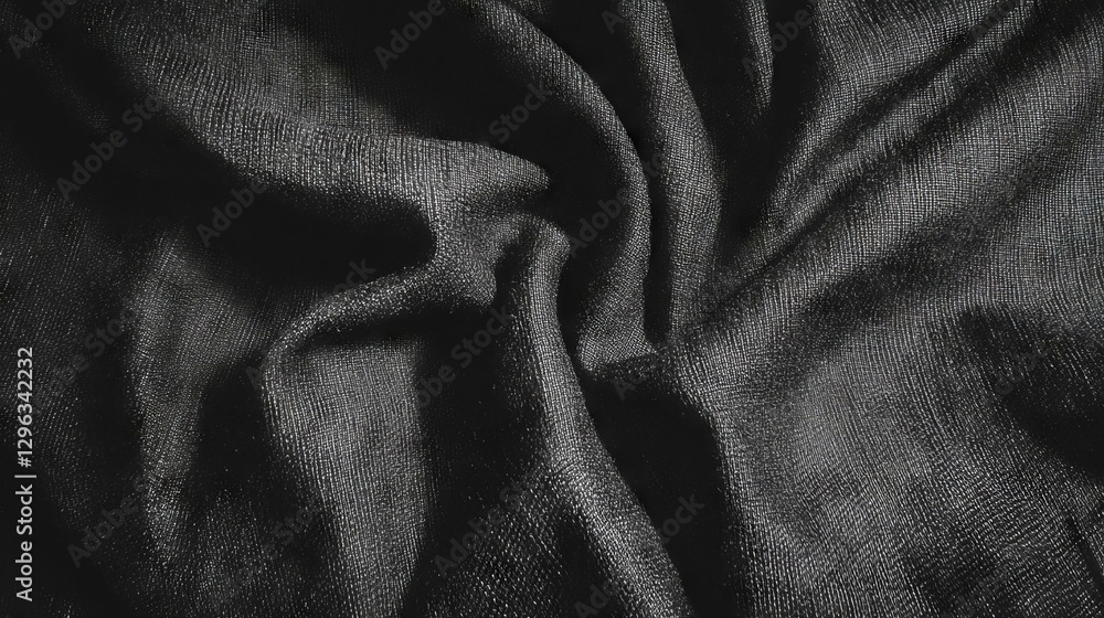 Aufkleber textured dark fabric background with coarse fibers for design and print