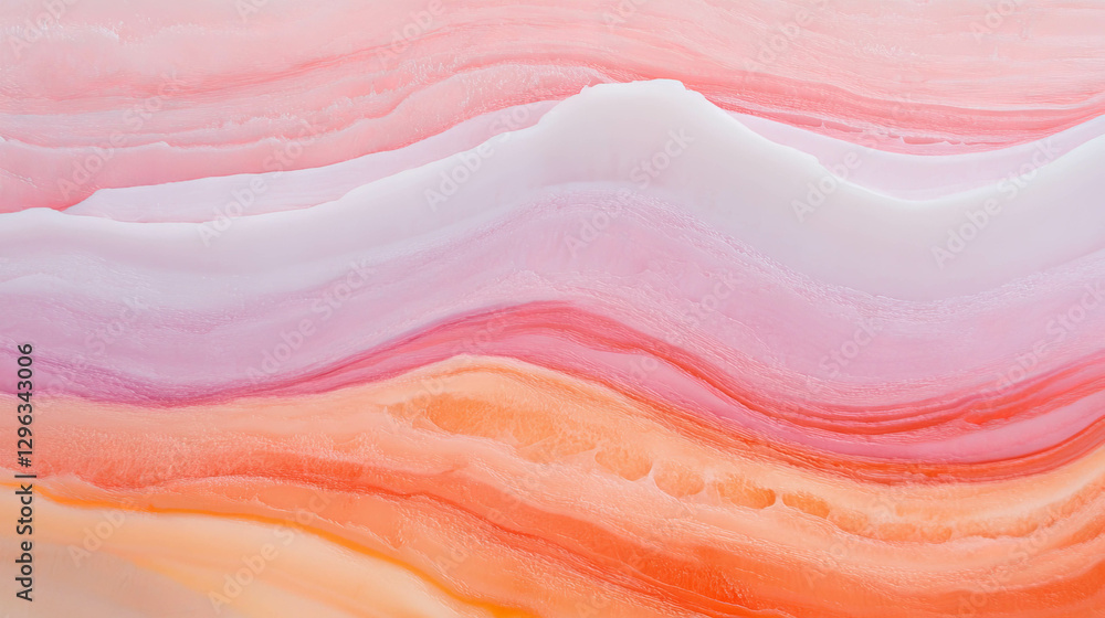 Poster Abstract canvas background with layered paint texture in soft pastel hues