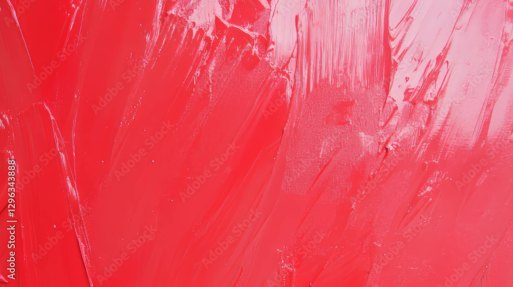 Poster abstract red canvas with visible brushstrokes texture for creative design
