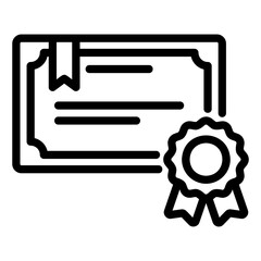 certificate Line Icon