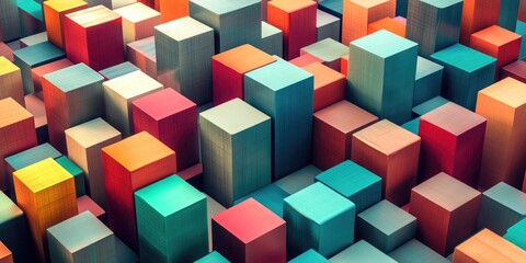 Obraz premium Colorful 3D Block Puzzle