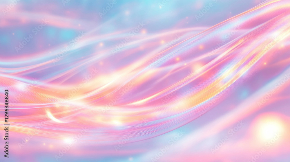 Poster vibrant background of colorful energy streams and flowing light for design